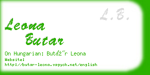 leona butar business card
